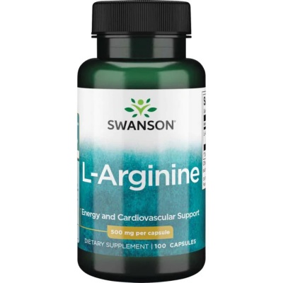Л-Аргинин Swanson L-Arginine 500 мг 100 капсул